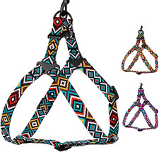 CollarDirect Adjustable Dog Harness Aztec Pattern Tribal Design Pet Step-in Vint
