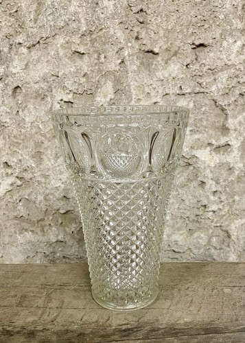 Grand vase verre pressé - grand, en
