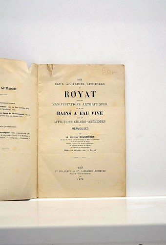 Livre ancien boucomont eaux - ancien,