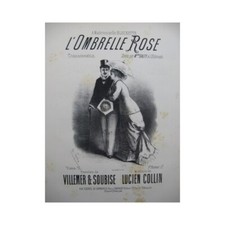 COLLIN Lucien L'Ombrelle Rose Chant Piano ca1880