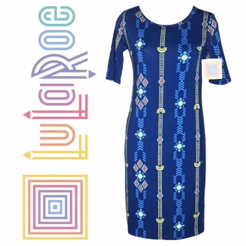 Lularoe julia blue dress xxs - lularoe,