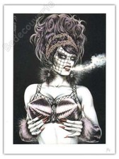 Affiche Nik Guerra Dark Pin-up 12 signée 28,5x38 cm