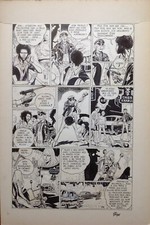 Robert Gigi Superbe Planche Originale BD Scarlett Dream inconnu Hong Kong Moto 