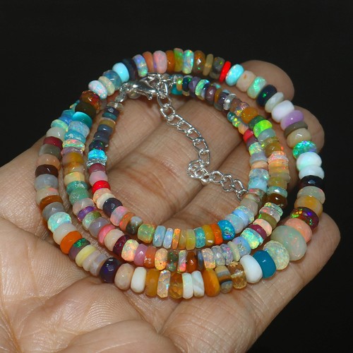 Perles opale rondelle - perles,