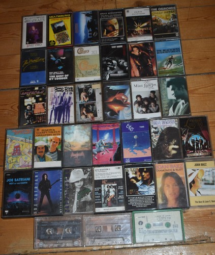 Lot x35 cassettes audio rock - lot,