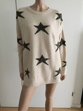 Pull oversize ONLY beige étoiles kaki taille M