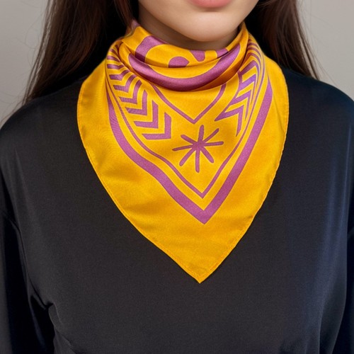 Foulard carré soie - foulard,