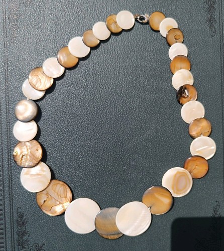 Collier nacre blanc et - collier,