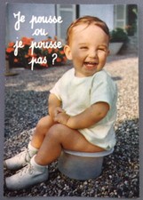 Carte postale enfant - JE POUSSE OU JE POUSSE PAS ? (60)