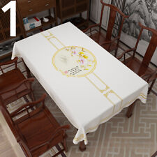 PVC Style Chinois Nappe Table Housse Floral Repas Pièce Décor Ethnique Rétro