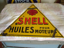 PLAQUE EMAILLEE HUILES SHELL -