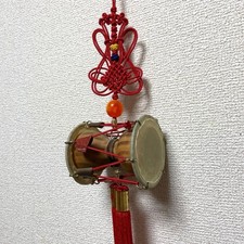 Instrument à percussion coréen en bois rouge fait main décor traditionnel...