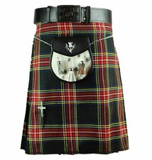 Black Stewart Scottish Mens Kilt Sporran chaîne boucle ardillon ardillon ceintur