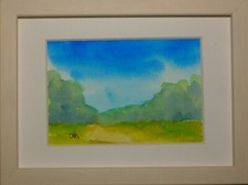 AQUARELLE " ciel d'été sur