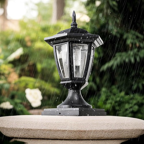 Noir lampe portail exterieur - noir,