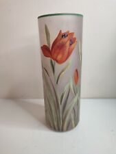 Ancien vase émaillé à décor de Tulipes