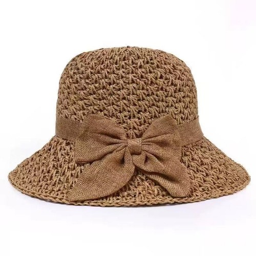 Chapeau paille nœud rétro - chapeau,