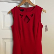 Red Cutout Midi Dress