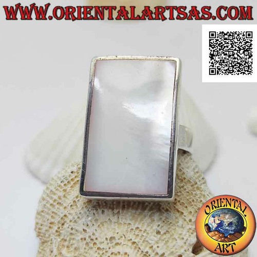 Bague argent 925 nacre - 925‰,