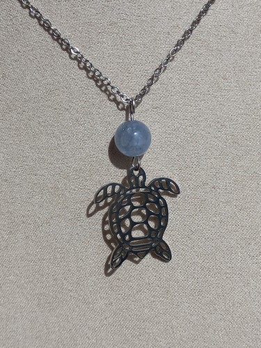 Collier argenté tortue - , et
