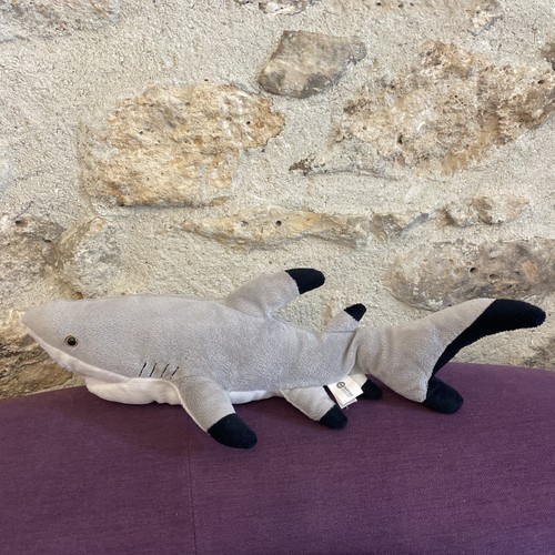 Peluche doudou requin gris - requin,
