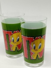 Lot de 2 Grands Verres Titi Looney Warner Bros Collection Tweety