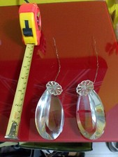 Lot Numéro 5 De 2 Anciennes Pampilles Goutte À Facettes + Fleur Et Perle