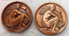 lot de 2 Médailles Art déco
