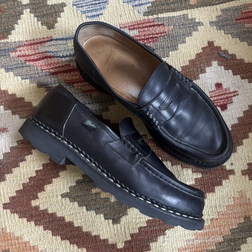 Paraboot reims black leather - black,