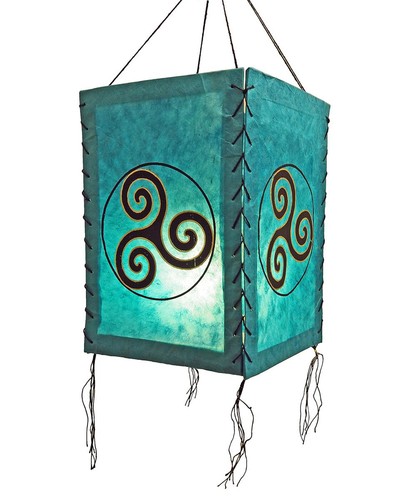 Abat jour triskele - triskele,, turquoise