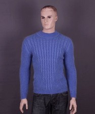 Pull mohair couleur : bleu et