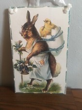 Easter Rabbit And Chick Sign
