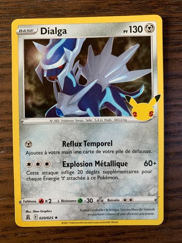 Carte pokémon holo dialga - carte,