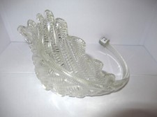 1 FEUILLE VINTAGE EN VERRE DE