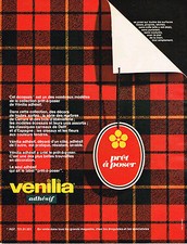 PUBLICITE ADVERTISING  1967   VENILIA   adhésif  pret à poser