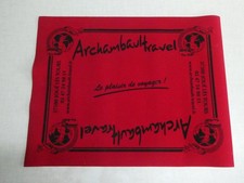 Tapis de jeux de cartes publicitaire ARCHAMBAULT TRAVEL ( Joué lès Tours -37)