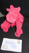 doudou peluche vache Lola rose