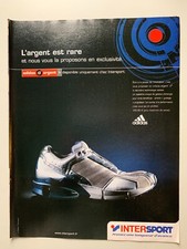 PUBLICITE 2002 - INTERSPORT ADIDAS A3 ARGENT