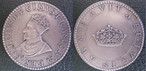 Médaille argent charles x - en,