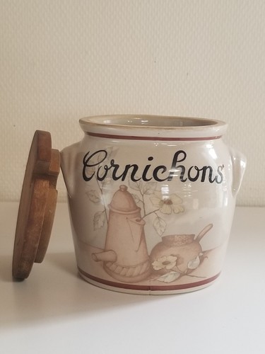 Ancien pot cornichons en - cornichons,