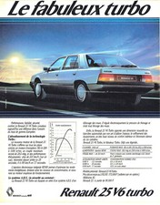 Publicité Advertising 068  1985   Renault   la Renault  25 V6 turbo R25
