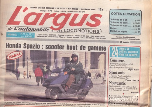Argus 3133 honda spazio - l'argus,