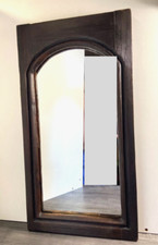 Ancien Miroir Décoratif Encadrement Bois de Chêne Massif Mouluré Art Vintage