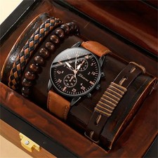Montre Homme Luxe Quartz Cuir