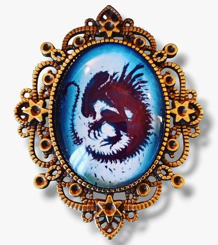 Broche camée alien - broche,