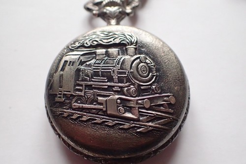 Montre poche motif - poche,, train