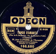 Jean Lumière : Sa robe blanche / Tango d'amants DISQUE 78 tours ODEON 166.680