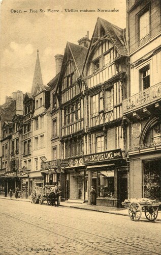 Carte caen rue saint pierre - carte,