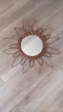 MIROIR MURAL ROTIN VINTAGE