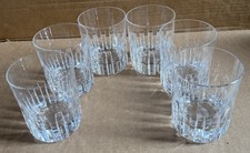 Lot de 6 verres à Whisky ou à Eau en Cristal de BACCARAT. Modèle Rotary